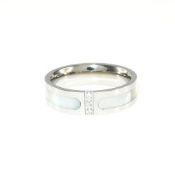 2570IST RING WITH CZ STONE  AND MOTHER OF PEARL