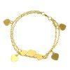 8368IST Heart Layered Gold Bracelet