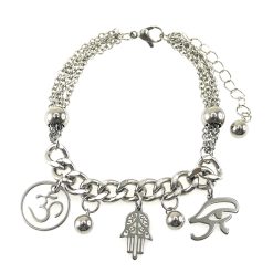 8374IST Layered Charm Bracelet