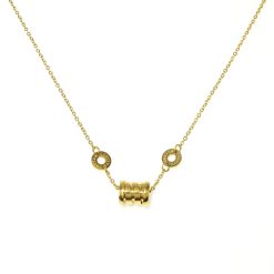 8610IST "Barrel Roll" Gold Necklace