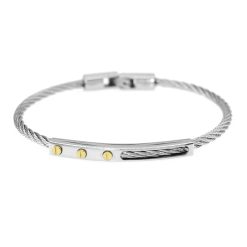 9285IST Gold Tone Twisted Bangle