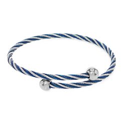 9289IST Blue and Silver Bangle