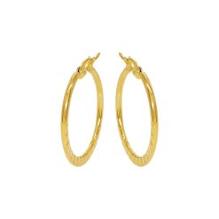 9944IST Flat Gold Hoop Earrings