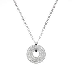 8621IST Pave Disc Necklace