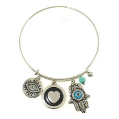 8889IST "Lucky Eye" Charm Bangle