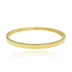 11365IST Glossy Flat Gold Bangle 6mm